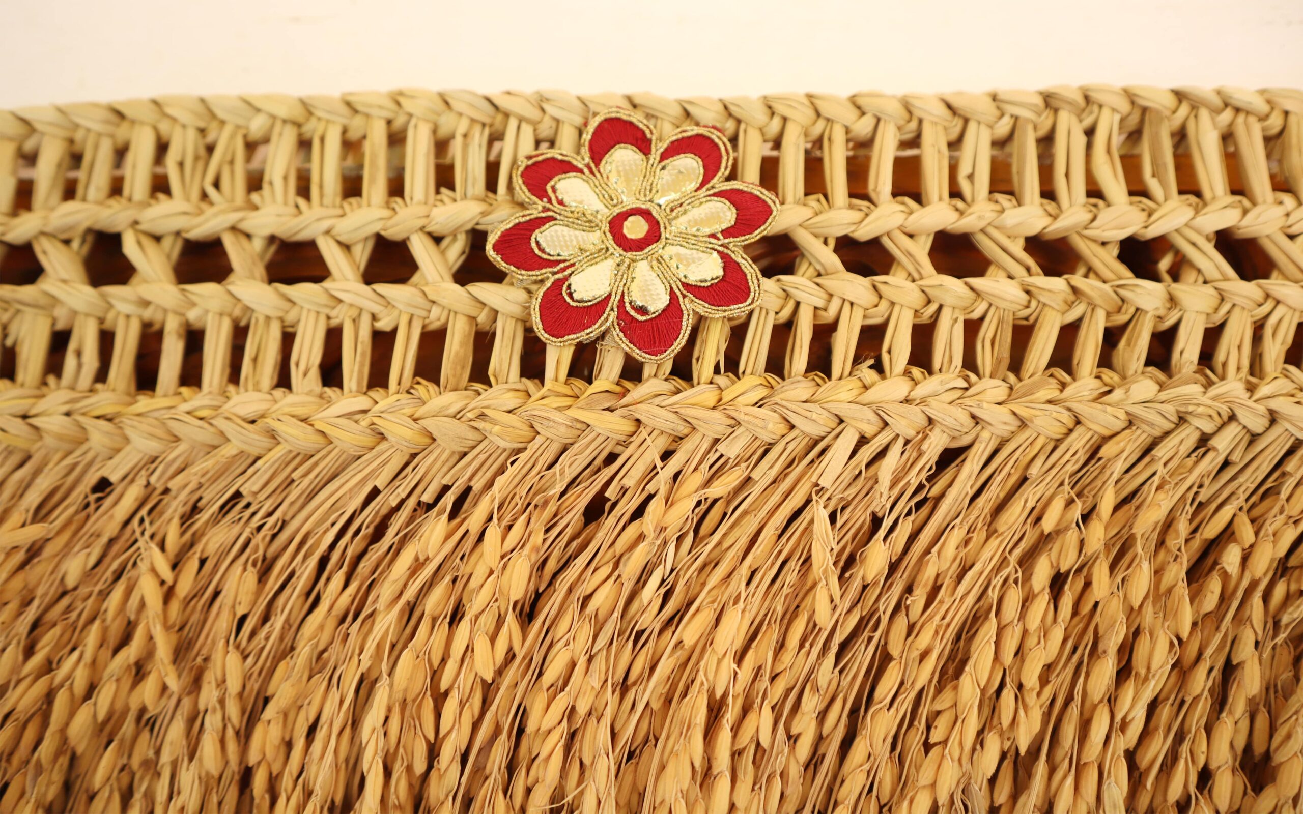 Paddy Door Toran with Maroon Flowers - Image 2
